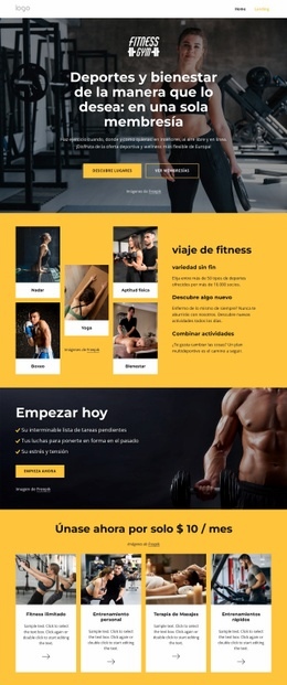 Gimnasio, Natación, Clases De Fitness. - Página De Inicio De Descarga Gratuita