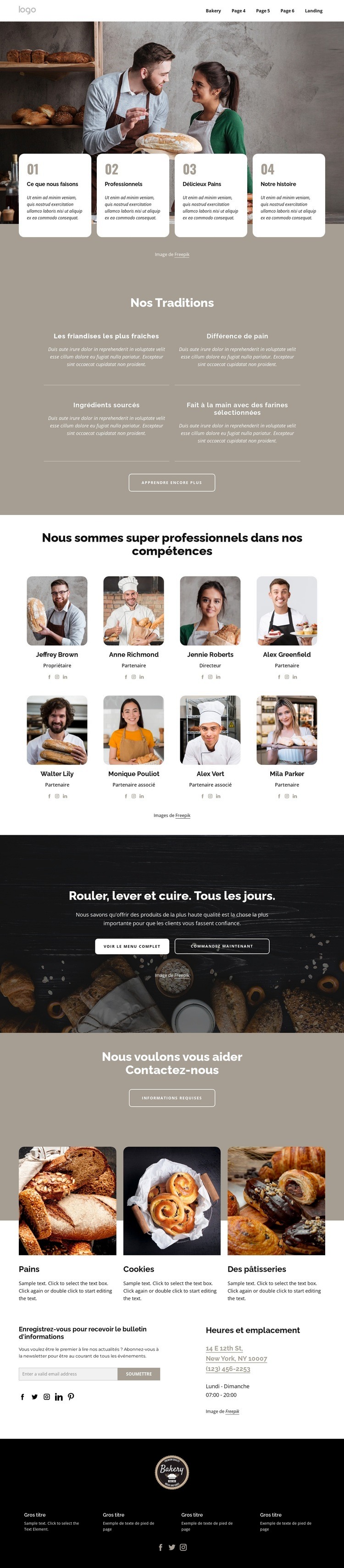 Nous sommes des boulangers professionnels Créateur de site Web HTML