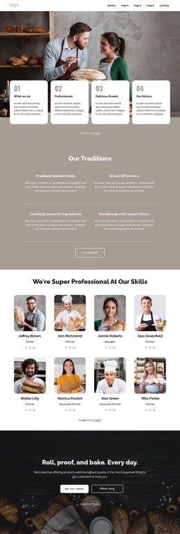 We Are Professional Bakers - Web Template