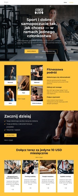 Siłownia, Pływanie, Zajęcia Fitness - Darmowy Kreator Stron Internetowych Do Pobrania