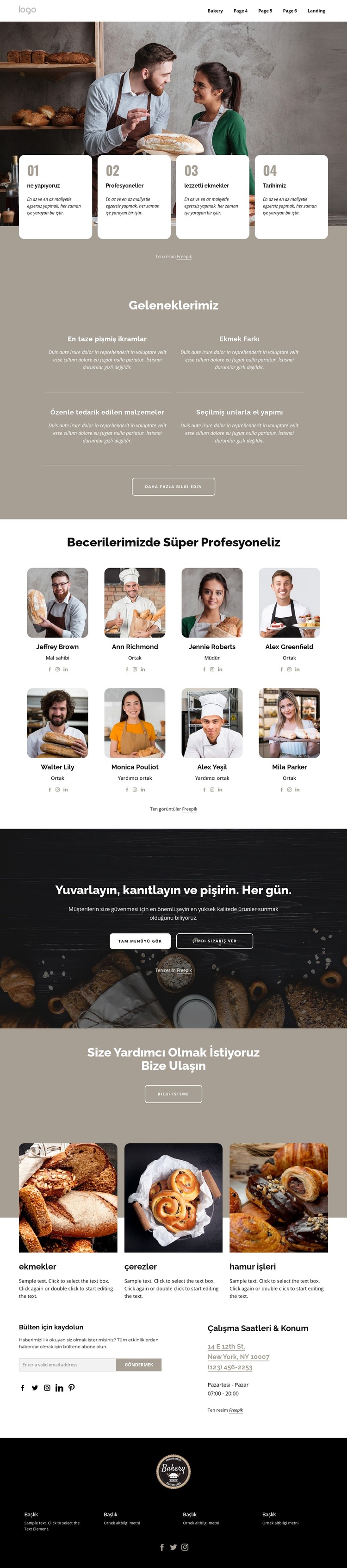 Biz profesyonel fırıncıyız CSS Şablonu