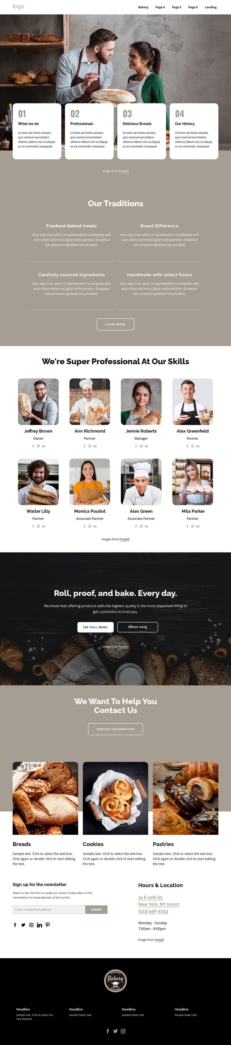 We are professional bakers Wix Template Alternative