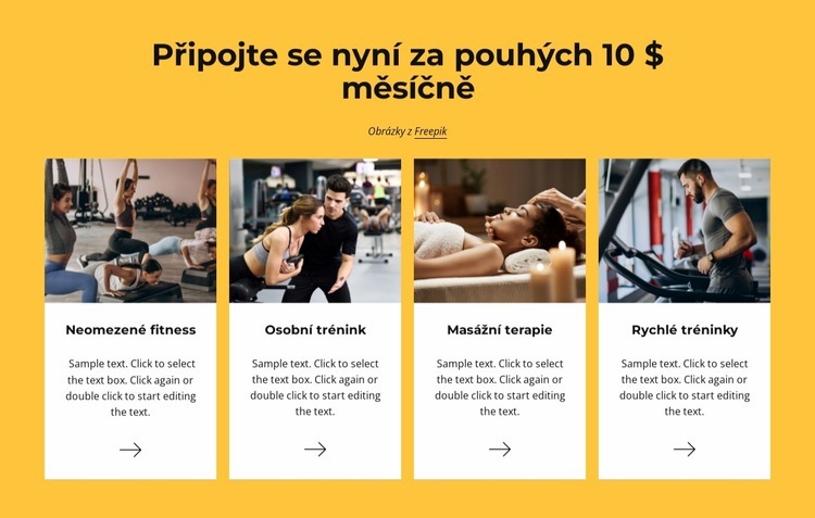 Připojte se nyní za pouhých 10 $ Šablona