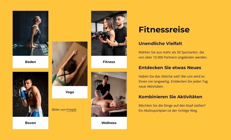 Grenzenlose Fitness, Yoga Website design