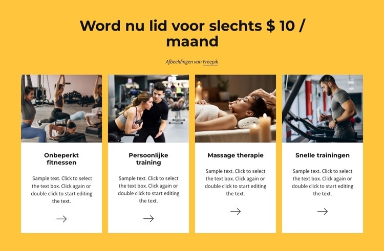 Word nu lid voor slechts $ 10 Sjabloon voor één pagina