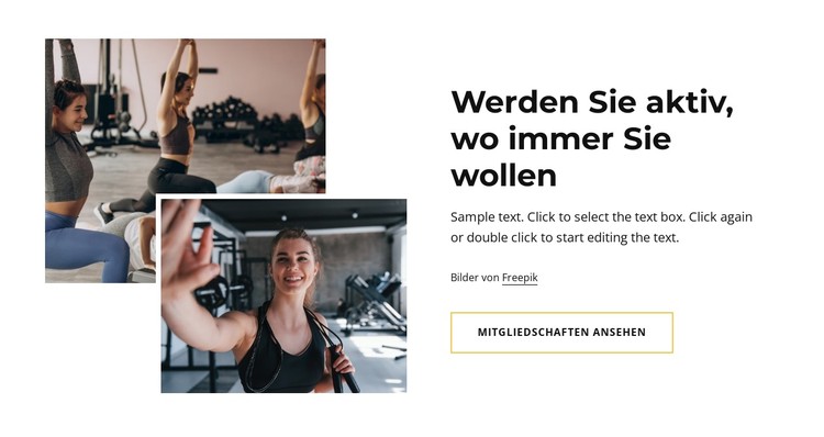 Persönliches Training und Gruppenunterricht CSS-Vorlage