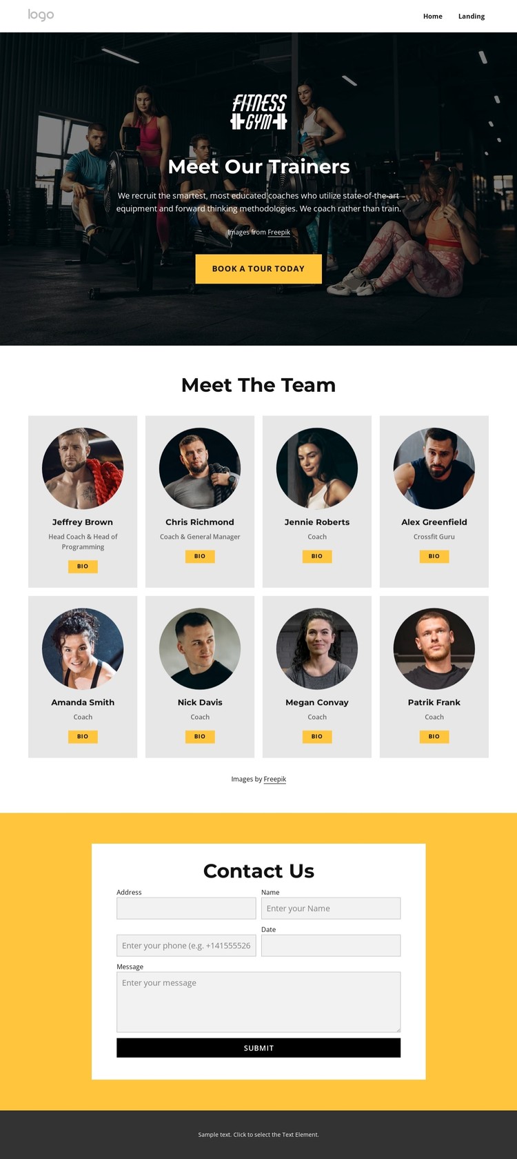 Meet our trainers CSS Template