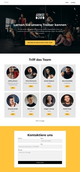 Premium-Landingpage Für Lernen Sie Unsere Trainer Kennen