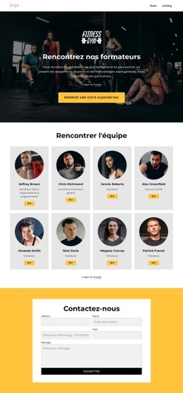 Page De Destination Premium Pour Rencontrez Nos Formateurs