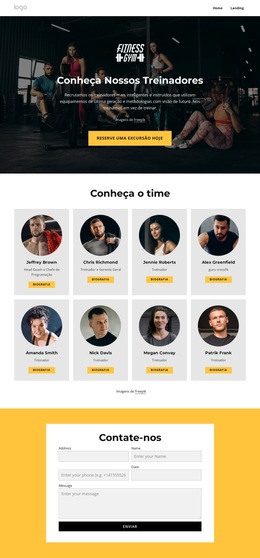 Conheça Nossos Treinadores - Modelo De Design De Site