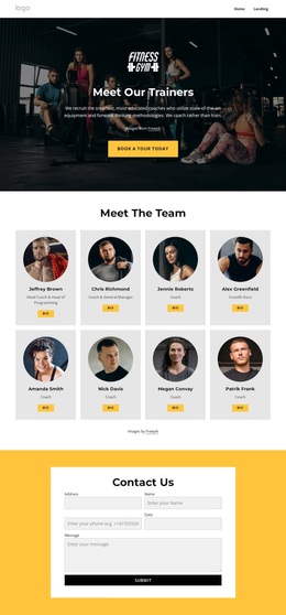 Meet Our Trainers - Responsive Website Templates