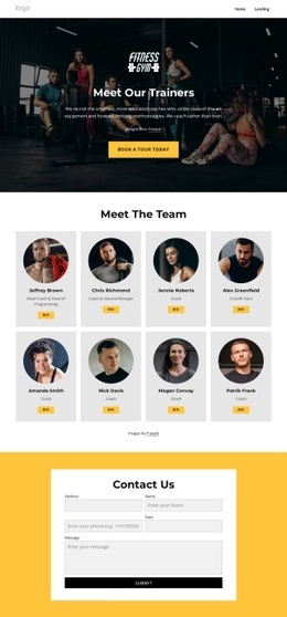 Meet Our Trainers - Creative Multipurpose Web Page Design