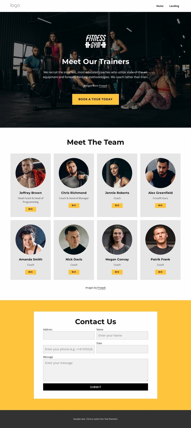 Meet our trainers Website Builder Templates
