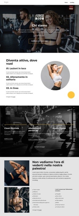 Centro Sportivo E Benessere - Ispirazione Per Il Mockup Del Sito Web