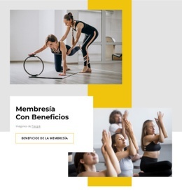 Membresía De Club Deportivo Con Beneficios - Maqueta De Sitio Web Personalizada