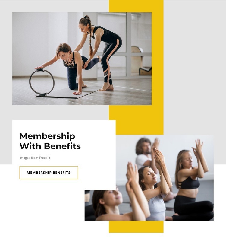 Sport club membership with benefits Homepage Design