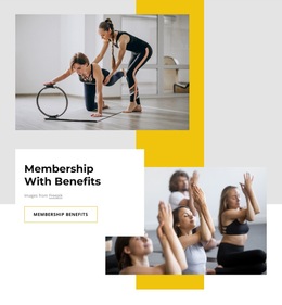 Sport Club Membership With Benefits Studio Yoga