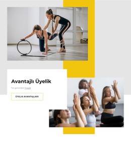 Avantajlı Spor Kulübü Üyeliği Için Duyarlı HTML