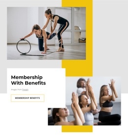 Sport Club Membership With Benefits - Modern Web Page Design