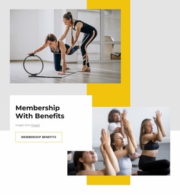 Sport Club Membership With Benefits - Responsive Website Builder