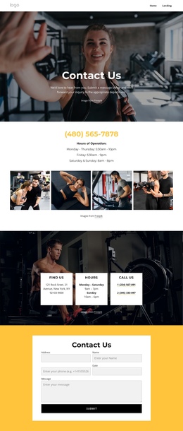 Personal Training, Group Classes - Single Page Website Template