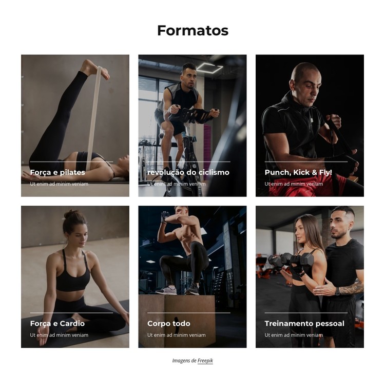 Fitness ilimitado, ioga, natação, boxe Template CSS