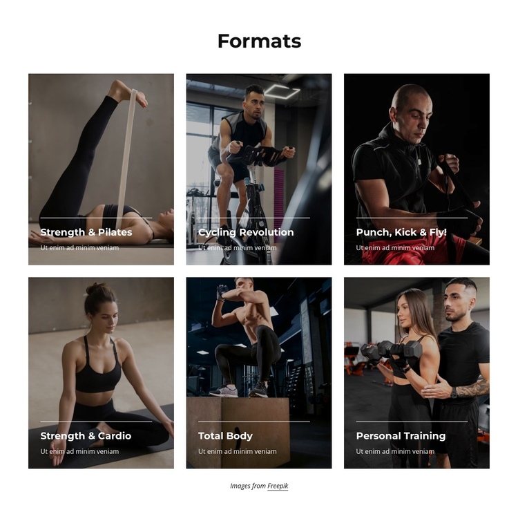 Unlimited fitness, yoga, swimming, boxing Website Builder Software