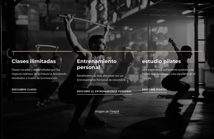 Clases deportivas ilimitadas Diseño de páginas web