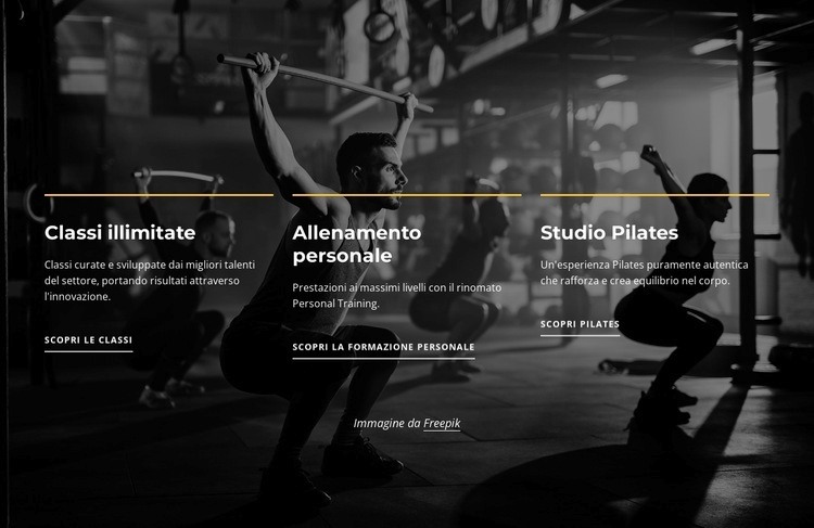 Lezioni sportive illimitate Modelli di Website Builder