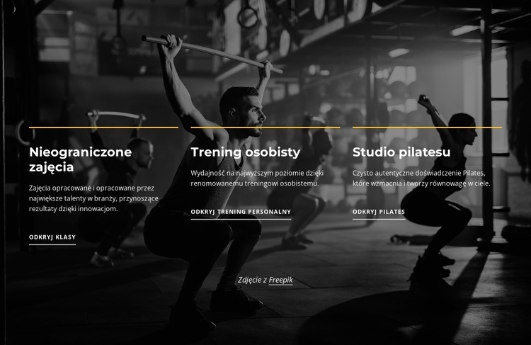 Nielimitowane zajęcia sportowe Motyw WordPress