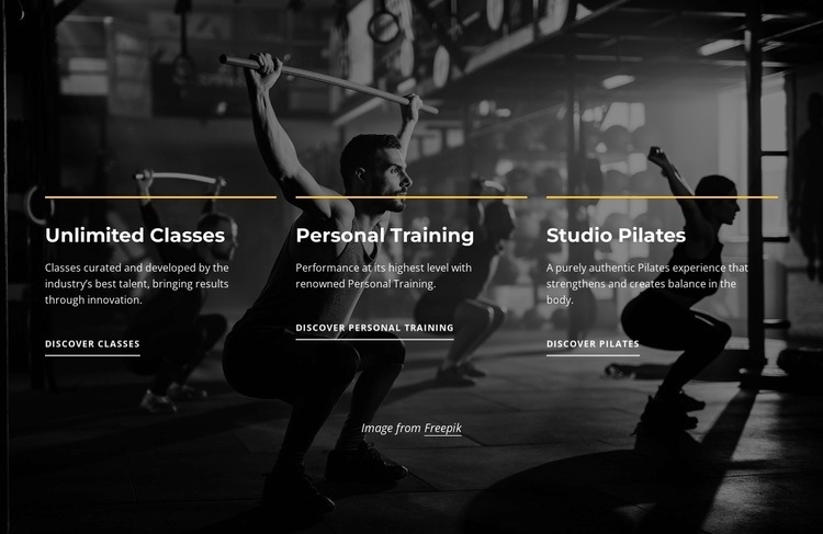 Unlimited sport classes Wysiwyg Editor Html 