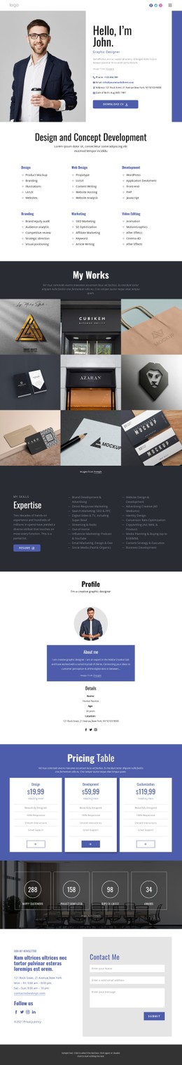 Profile CSS Templates | Nicepage