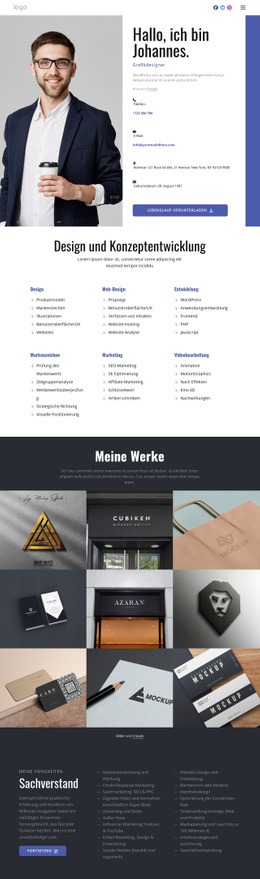 Konzeptionelles Design - Kreatives Mehrzweck-Website-Design