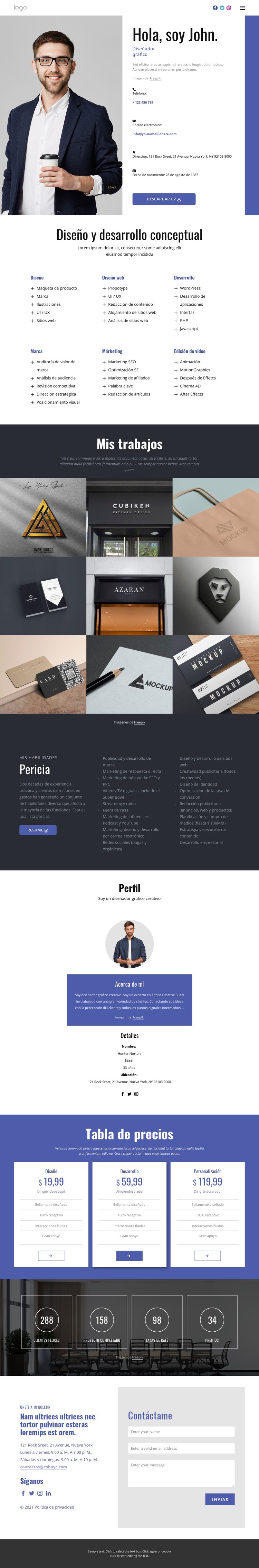 Diseño conceptual Plantilla CSS