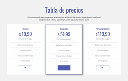 Tabla De Precios Limpia - Plantilla Joomla Personalizada