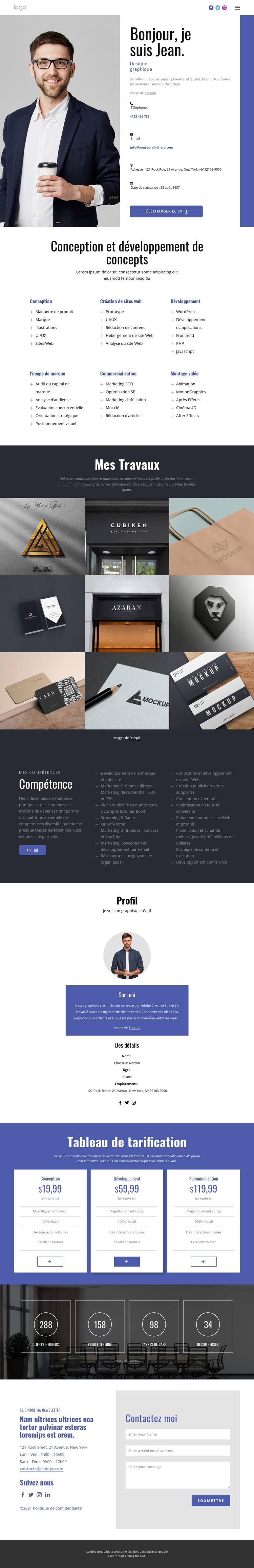 Design conceptuel Thème WordPress