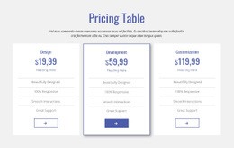 Clean Pricing Table