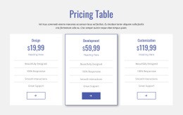 Clean pricing table - Html Code Example by Nicepage