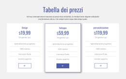 Tabella Dei Prezzi Pulita - Mockup Di Sito Web Pronto Per L'Uso