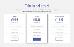 Tabella Dei Prezzi Pulita Modello Di Sito Web CSS Gratuito