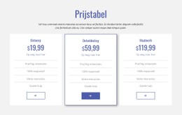 Schone Prijstabel Gratis CSS-Websitesjabloon