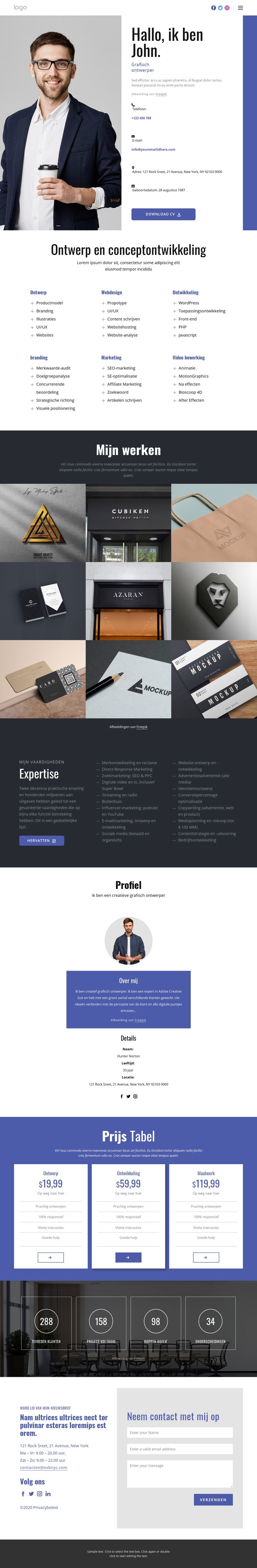 Conceptueel ontwerp Website ontwerp