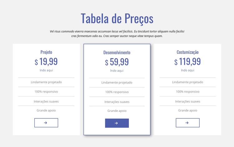 Limpar tabela de preços Template CSS