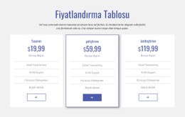 Temiz Fiyat Tablosu Için Özel Açılış Sayfası