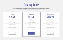 Clean Pricing Table