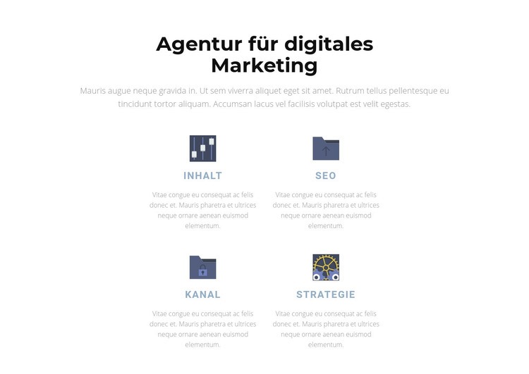 Modernes Marketing Website design