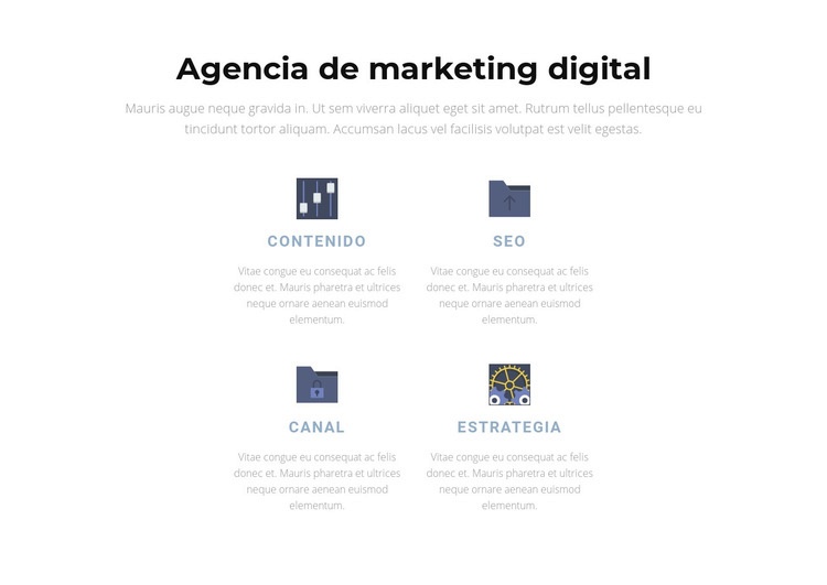 Marketing moderno Maqueta de sitio web