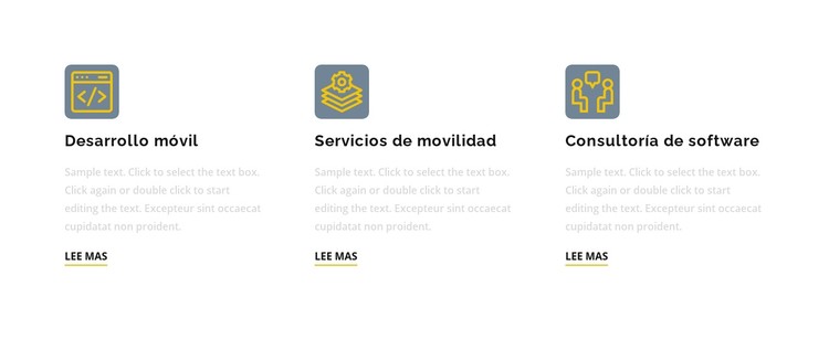 Iconos de colores Plantilla CSS