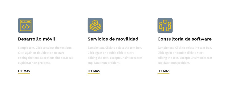 Iconos de colores Tema de WordPress