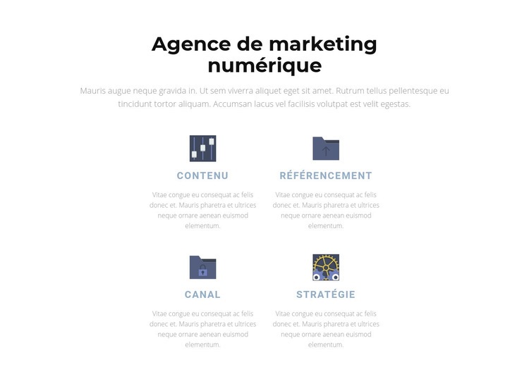 Marketing moderne Modèles de constructeur de sites Web